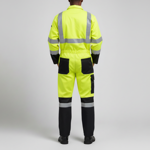 Overoles al por Mayor para Hombre, Ropa de Trabajo de Alta Visibilidad para Construcción, Traje de Trabajo Personalizado, Overol Industrial con Tiras Reflectantes, Uniformes de Trabajo - Product Image 6