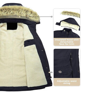 Veste parka d'hiver pour femmes, respirante, grande taille, qualité supérieure, nylon brut, couleur et logo personnalisables, service OEM - Product Image 3