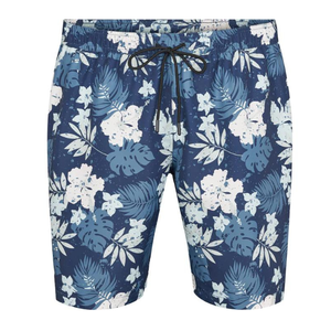 กางเกงขาสั้นผู้ชายลำลองพิมพ์ลายผ้าถักผสมคอตตอนและสแปนเด็กซ์ มีเชือกผูกเอว ยืดได้ 4 ทิศทาง แห้งเร็ว ซักเครื่องได้ อบแห้งในเครื่องได้ - Product Image 5