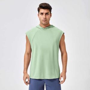 Wholesale Muscle Gym Clothing <b>Men</b> Summer Slim Breathable Sleeveless Hoodies Tank Tops Sustainable Breathable Fitness Sports <b>Vest</b> - Product Image 3