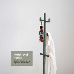Contemporary Metal <b>Clothes</b> Stand Multi Hook Organizer Durable Steel Build - Product Image 4