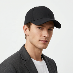 Unisex <b>Black</b> <b>Baseball</b> <b>Cap</b> 6-Panel Adjustable Solid Color Twill Fabric Casual Hat for Adults Four Seasons Wear - Product Image 3