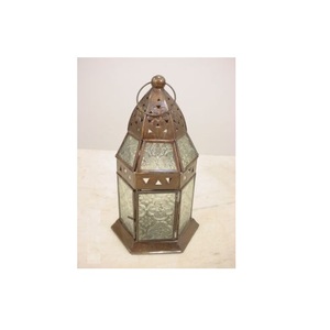 Moroccan Finished Antique <b>Brass</b> <b>Lantern</b> with Glass Decorative Candle Holder Hanging <b>Lantern</b> For Outdoor Indoor Home Garden Decor - Product Image 1
