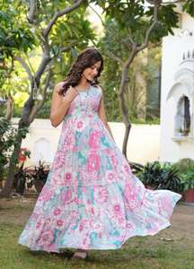 ชุดราตรีผ้าฝ้ายพิมพ์ลายสตรีน้ำหนักเบา, เสื้อผ้าฝ้ายเรยอนสำหรับสตรี - Product Image 2