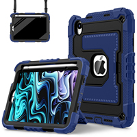 Housse de tablette en silicone PC antichoc avec support caché et porte-crayon pour iPad Mini 7 A17 Pro 2024 Mini 6 2021 8,3 pouces