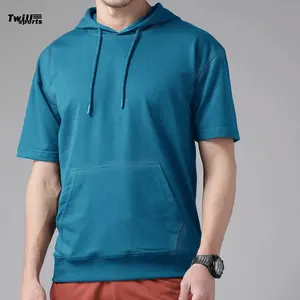 Nueva Moda 2026, Ropa Deportiva Personalizada al por Mayor OEM para Hombre, Camiseta Deportiva para Gimnasio, Culturismo, Sudadera con Capucha, Diseño con Estampado Grueso para Verano - Product Image 1