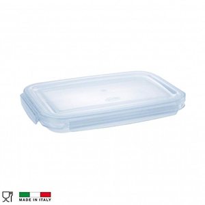 Contenitore per alimenti in plastica trasparente da 1.3 litri con coperchio 29x20.5x3.9 cm per frigorifero e forno a microonde - Product Image 3
