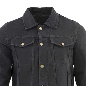 Chaquetas de mezclilla ajustadas para hombre prendas de vestir exteriores informales Chaquetas vaqueras ajustadas a la venta a precio económico Chaquetas vaqueras de moda OEM - Product Image 4