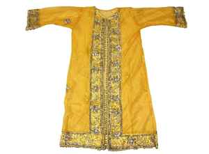 Vieux Kimono Boho Agrémenté Brodé Lourd Broderie Longue Robe Unique pour Femmes avec Paillettes Perles Bouton Décorations - Product Image 6