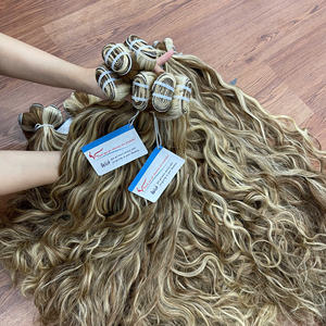 100% extensions de cheveux crus à trame ondulée naturelle de haute qualité trame à Double tirage couleur de piano de cheveux vietnamiens prêt à expédier - Product Image 4