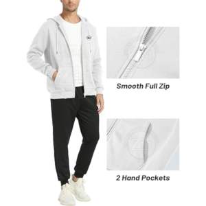 Sudadera con Capucha de Invierno para Hombre de Alta Calidad, 100% Algodón, Forro Polar, Bordada, Transpirable, de Secado Rápido, Antiarrugas, Corte Regular, Color Jaspeado - Product Image 3