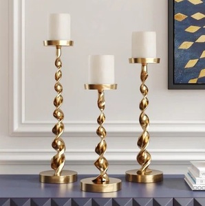 <b>Black</b> Iron <b>Candle</b> <b>Holder</b> Candelabras <b>Pillar</b> <b>Candle</b> <b>Holder</b> Centerpiece Home Decor Metal Crafts Wedding Decor - Product Image 6