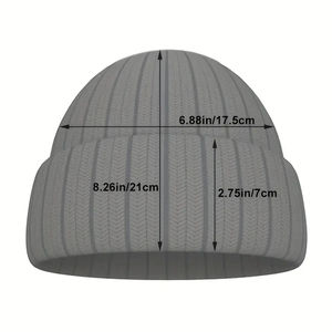 Gorro de invierno con estampado de logotipo personalizado, gorro de calavera acrílico a la moda para hombres y mujeres, estilo callejero, tejido cálido para ropa deportiva de negocios - Product Image 6