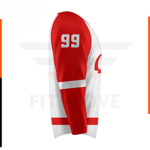 Nueva Camiseta de Hockey sobre Hielo Personalizada con Nombre, 100% Poliéster, Impresión por Sublimación, Logotipo Bordado, Camiseta de Hockey sobre Hielo Personalizada - Product Image 5