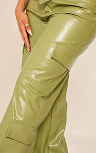 Pantalons de compression en cuir véritable à 100%, pantalons décontractés pour femmes, en cuir de mouton de haute qualité, leggings pour femmes, vente en gros - Product Image 3