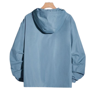 Chaqueta cortavientos de utilidad personalizada para hombres, estilo callejero, ropa de primavera para exteriores con capucha, decoración bordada - Product Image 3