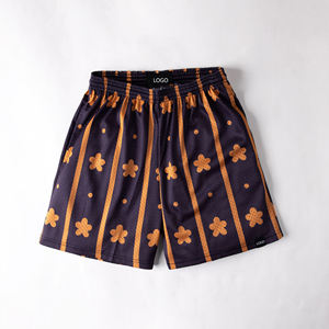 Unisex High Quality Streetwear <b>Shorts</b> 5 Inch Sublimation Metal <b>Zip</b> <b>Pocket</b> Mesh Anti-Wrinkle and Fashion Plus Size Custom Print - Product Image 3