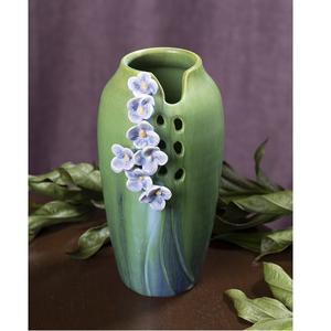 Sculpture noire argile contemporaine indienne artisanale en céramique Vase à fleurs décoration de la maison bureau et hôtel Design moderne élégant - Product Image 3