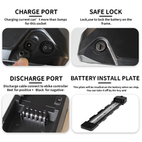 Batterie de vélo électrique 48V, 15Ah, 20Ah, pack de batteries au lithium Hailong, 500W, 750W, pour VTT.