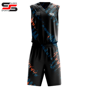 Recién llegado, uniformes de baloncesto hechos a medida, precio bajo, diseñados en Pakistán, estilo corto para adultos, nombre de equipo en blanco - Product Image 1