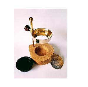 Recién llegado, soporte para quemador de incienso con base de madera negra y oro láser, soporte para bakhoor de metal negro, soporte para fragancia - Product Image 6