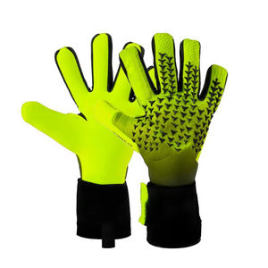 Gants professionnels personnalisés de gardien de football avec paume en latex allemand à forte adhérence et matériau en cuir à sangle amovible - Product Image 5