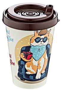 Gobelet de voyage jetable de 400 ml (13,5 oz) avec motif Koi, avec couvercle à paille anti-fuite pour boissons chaudes et froides, fêtes - Product Image 5