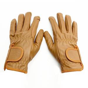Gants d'équitation en cuir de cerf véritable sur mesure, à doigts entiers, non doublés, pour l'équitation, la moto et les sports équestres - Product Image 1