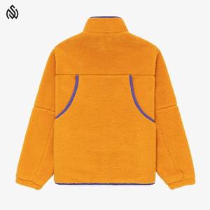 Fabricant de vêtements lourds Ensemble Sherpa d'hiver personnalisé Veste d'hiver zippée en polaire à patchwork lourd - Product Image 4