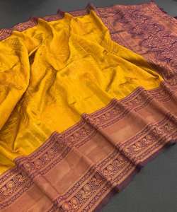 Saree en soie noire élégante pour femme avec broderie fantaisie et tenue de fête élégante pour les occasions spéciales - Product Image 6