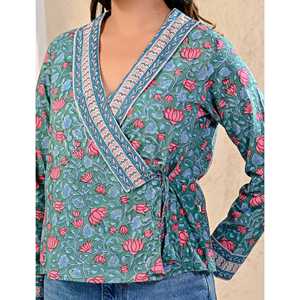 Top Transpirable con Estampado Jaal Verde y Cordones Laterales - Product Image 2