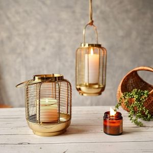 Ire Metal Indoor/Outdoor Christmas Style Table-Top <b>Pillar</b> <b>Candle</b> Holder Durable Iron Handmade <b>Black</b> Gold Luxury Unique Home - Product Image 4