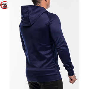 Sudadera con capucha de algodón 100% de 400gsm de peso pesado para hombre, patrón estampado polar de invierno con diseño de bolsillo sin cuerdas, teñido liso - Product Image 5
