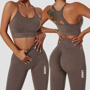 2025 ropa deportiva sin costuras para mujer, mallas de entrenamiento de secado rápido, ropa deportiva, sujetador de gimnasio de talla grande, conjuntos de Yoga y Fitness - Product Image 1
