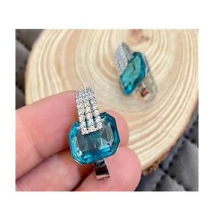 Lujosos pendientes elegantes para mujer, pendientes elegantes para fiesta, accesorios de moda con piedra de circón para regalos - Product Image 1