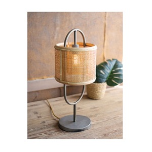 handmade customized design Table Lamp Rattan& metal table lamp cane desk lamp <b>decorative</b> and <b>lighting</b> with creative design - Product Image 1