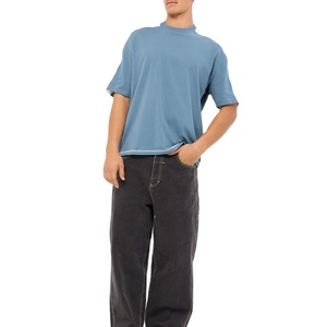 Customized Heavyweight Longline Arm Panel Pattern <b>Down</b> Shoulder Woven Fabric Trendy Sports Regular Fit OEM Srvice Men Shirt - Product Image 2