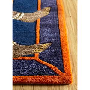 Alfombra de Lana y Viscosa Azul Hecha a Mano con Técnica Tufted, Estilo Chino Tradicional, Modelo Top-107, 10mm de Grosor, para el Hogar, Pasillo, Habitaciones Juveniles, de Jaipur Wunderkammer - Product Image 4