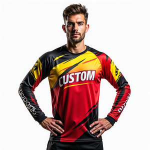 Maillot de course pour hommes Motocross Entièrement personnalisé Respirant et coupe-vent Design sublimé pour les vêtements de course automobile moto - Product Image 3