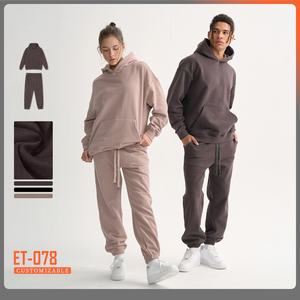 Conjunto Deportivo Personalizado al por Mayor con Logotipo, Pantalones Deportivos Holgados Lisos y Sudadera con Capucha, Conjuntos Deportivos Personalizados para Hombre - Product Image 2