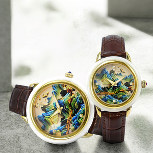 Reloj Mecánico GEZFEEL Diseño Clásico Z1222G/Z1222L para Hombre y Mujer, Reloj de Jade de Lujo, Certificado por el Fabricante - Product Image 1