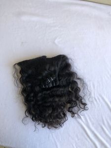 100% ventas al por mayor de calidad superior solo donante indio templo rizado paquetes extensiones de cabello máquina doble trama indio visón proveedor - Product Image 3