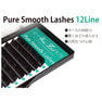 ขนตาปลอม Pure Smooth Lash 12 แถว พรีเมียม ผลิตจากไหมและเส้นใย PBT จากเกาหลี รูปทรง J-Curl ความหนา 0.15 มม. ความยาว 13 มม. - Product Image 2