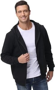 Custom Men's Stylish Design Zip-Up Sweatshirt Jacket Comfortable Lightweight Hoodie for Puff Print Fashionable 100% Cotton - Product Image 5