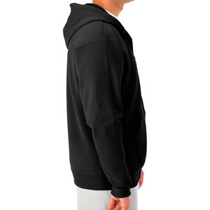 Sweat à capuche d'hiver uni teint en filature 100% coton toucher doux polaire chaud anti-boulochage OEM couleurs personnalisées excellent rapport qualité-prix coutures renforcées - Product Image 2