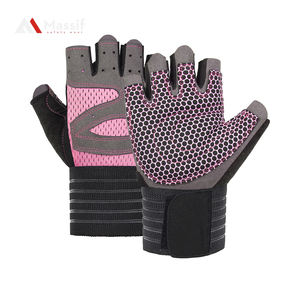 Guantes de gimnasio deportivos de neopreno Rosa personalizados Guantes de trabajo de microfibra Antideslizante Seguridad Pantalla táctil Fitness Ciclismo para levantamiento de pesas - Product Image 2