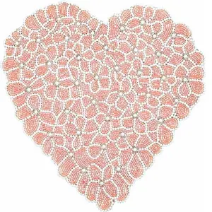 مفرش حبة بوليستر بتصميم جديد على شكل قلب مع منتج زهري وردي بساط زخرفي للمنزل