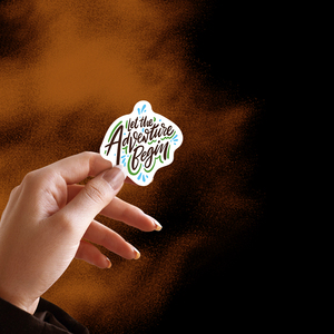 High Quality Let The Adventure Begin | Scrapbook Sticker | Die-Cut | 2.5x1.5 | Waterproof - Product Image 3