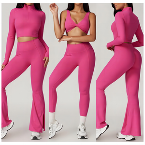 ชุดบราเลกกิ้งสำหรับเล่นเทนนิสชุดออกกำลังกายเล่นเทนนิสชุดเล่นโยคะ7ชิ้น - Product Image 3