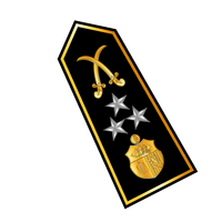 EPAULETTES TREFLE GENDARMERIE GRANDE TENUE - PERSONNEL Couleur bleue personnalisée avec motif de broderie